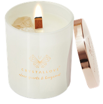 CRYSTALLOVE Clear Quartz & Bergamot Candle scented candle, 1 pcs.
