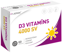 Jonax D3 vitamīns 4000 SV kapsulas, 60 gab.