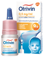 OTRIVIN 0,5 mg/ml deguna pilieni, 10 ml
