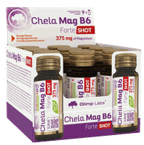 OLIMP LABS Chela - Mag B6 Forte Shot (25 ml) Orange ampulas, 9 gab.