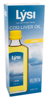 LYSI Cod Liver Oil Lemon liquid, 240 ml