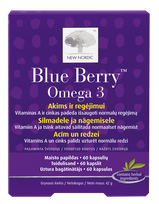 NEW NORDIC Blue Berry Omega 3 kapsulas, 60 gab.