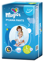 MAGICS Pyjama Pants L (27-57 kg) biksītes, 12 gab.