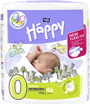 HAPPY   Before Newborn size 0 diapers, 46 pcs.