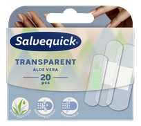 SALVEQUICK Transparent Aloe Vera plāksteris, 20 gab.