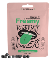 FRESMY With Siberian Fir and Activated Charcoal Toothpaste таблетки, 124 шт.