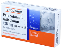 PARACETAMOL-RATIOPHARM 125 мг суппозитории, 10 шт.