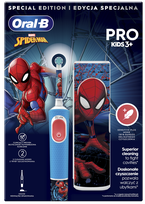 ORAL-B Pro Kids Spiderman ar ceļojumu futrāli elektriskā zobu birste, 1 gab.