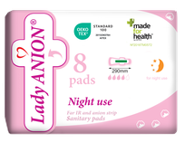 LADY ANION Night Use higiēniskās paketes, 8 gab.