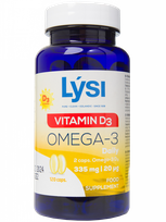 LYSI Omega - 3 Vitamin D3 kapsulas, 120 gab.