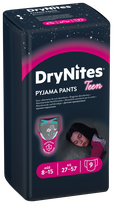 DRY NITES Girls 8-15 years diapers, 9 pcs.