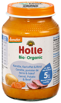 HOLLE Carrots Potatoes and Beef puree, 190 g