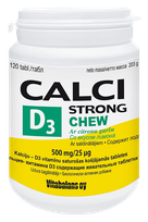 Vitabalans Calci Strong D3 Chew košļājamās tabletes, 120 gab.
