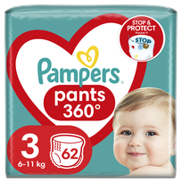 PAMPERS Pants 3, 6-11 kg diapers, 62 pcs.