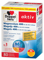 DOPPELHERZ Activ Magneesium 400 tabletes, 80 gab.