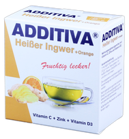 ADDITIVA Ginger + Orange Vitamin C + Zinc + Vitamin D3 hot drink, 10 pcs.