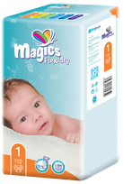 MAGICS Flexidry Newborn 1 (2-5 kg) diapers, 50 pcs.