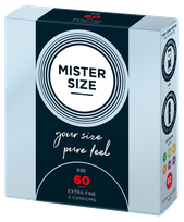 MISTER SIZE 60/195 mm condoms, 3 pcs.