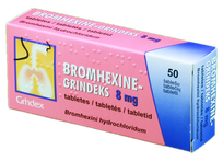 BROMHEXINE GRINDEKS 8 mg tabletes, 50 gab.