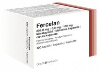 FERCELAN 202,8 mg/0,8 mg/100 mg твердые капсулы, 100 шт.