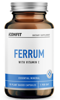 ICONFIT Ferrum Dzelzs 20mg + Vitamīns C kapsulas, 90 gab.