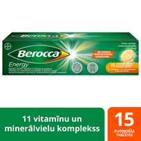 BEROCCA Energy putojošās tabletes, 15 gab.