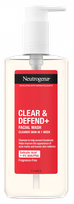 NEUTROGENA Clear&Defend+ želeja sejas mazgāšanai, 200 ml
