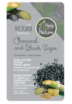 VICTORIA BEAUTY Charcoal & Black Sugar Dual-action Scrub and facial 7 ml sejas maska, 2 gab.