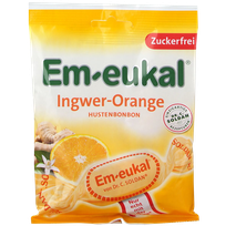 EM-EUKAL Ingwer-Orange karameles bez cukura, 75 g
