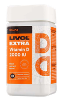 LIVOL  Extra Vitamin D 2000IU  ar upeņu garšu tabletes, 120 gab.