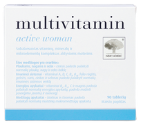 NEW NORDIC Multivitamin Active Woman tabletes, 90 gab.