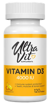 ULTRAVIT   Vitamin D3 4000 IU мягкие капсулы, 120 шт.