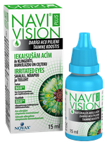 NAVIVISION Plus Irritated Eyes acu pilieni, 15 ml