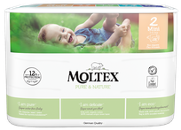 MOLTEX Eco Pure & Nature 2 Mini (3-6 кг) подгузники, 38 шт.