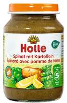 HOLLE Spinach and potato puree, 190 g