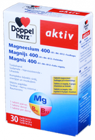 DOPPELHERZ Activ Magneesium 400 tabletes, 30 gab.