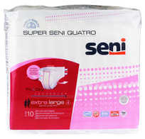 SENI Super Quatro XL подгузники, 10 шт.
