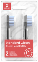 OCLEAN Standard Brush Head B02 Black elektriskās zobu birstes uzgaļi, 2 gab.