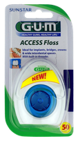 GUM Access Floss 50 posmi zobu diegs, 1 gab.