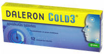 DALERON COLD 3 tabletes, 12 gab.