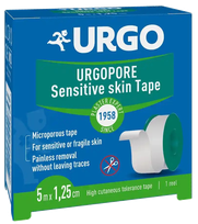 URGO  Pore 5 m x 2.5 cm adhesive plaster roll, 1 pcs.