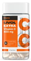 LIVOL  Extra Vitamīns C 400 mg košļājamās tabletes, 50 gab.