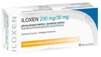 ILOXEN 200 mg/30 mg tabletes, 12 gab.