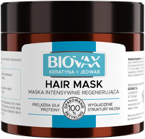 BIOVAX Keratin & Silk atjaunojoša maska matiem, 250 ml