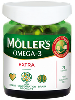 MOLLERS Omega - 3 Extra kapsulas, 76 gab.
