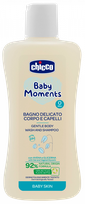 CHICCO Baby Moments matiem un ķermenim mazgāšanās želeja, 200 ml