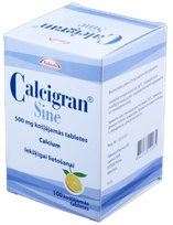 CALCIGRAN Sine 500 mg košļājamās tabletes, 100 gab.