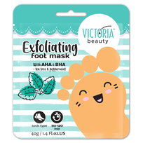 VICTORIA BEAUTY With Peppermint and Tea Tree Exfoliating маска для ног, 40 г