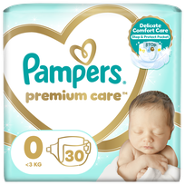 PAMPERS Premium Care 0 <3 кг подгузники, 30 шт.