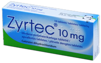ZYRTEC 10 mg tabletes, 10 gab.